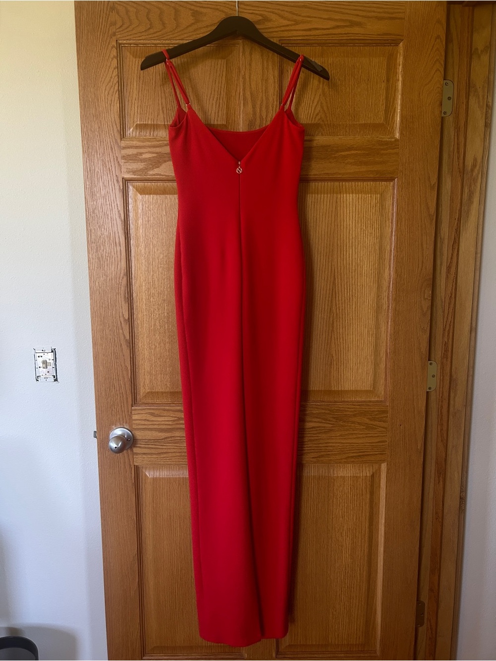 Nookie Slim-Strap Maxi Dress in Cherry Red - Picture 4 of 4